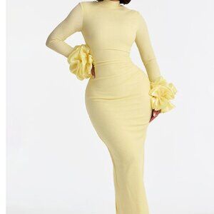 Ruffle Sleeves Maxi Dress